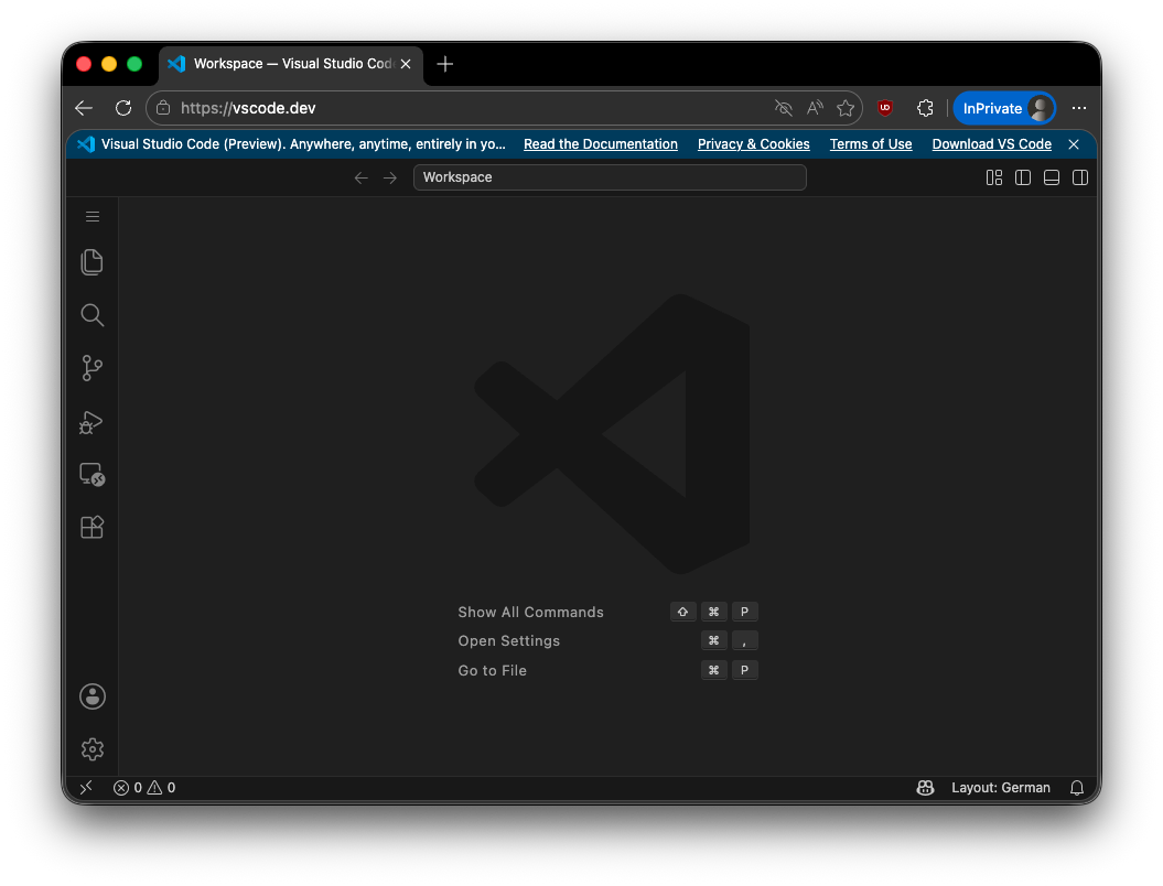 vscode.dev browser