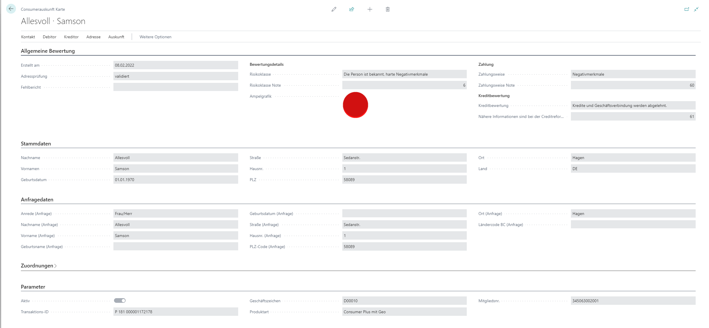 Consumerauskunft Karte