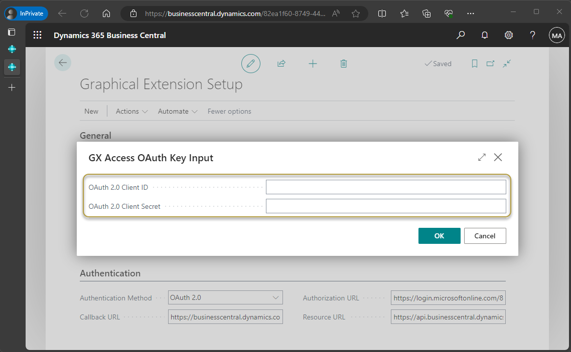 GX Access OAuth 2.0 Client ID and Client Secret