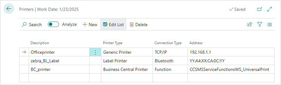 Print settings