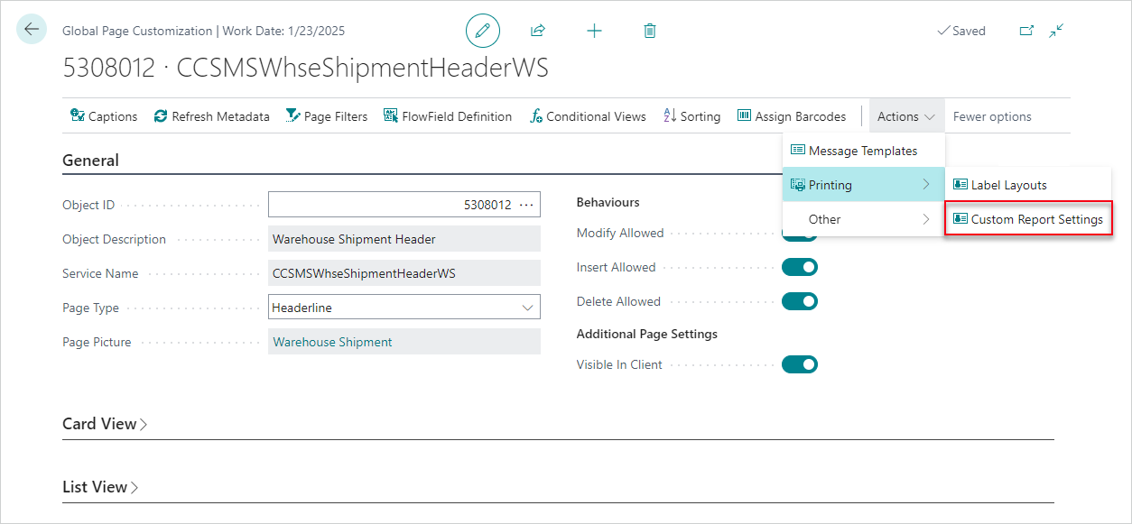 WhseShipmentCustomization2