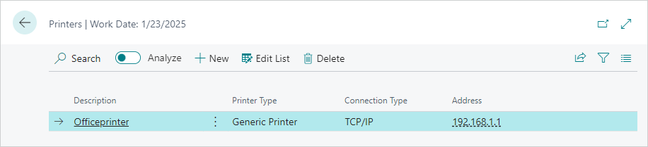 PDF printer setup