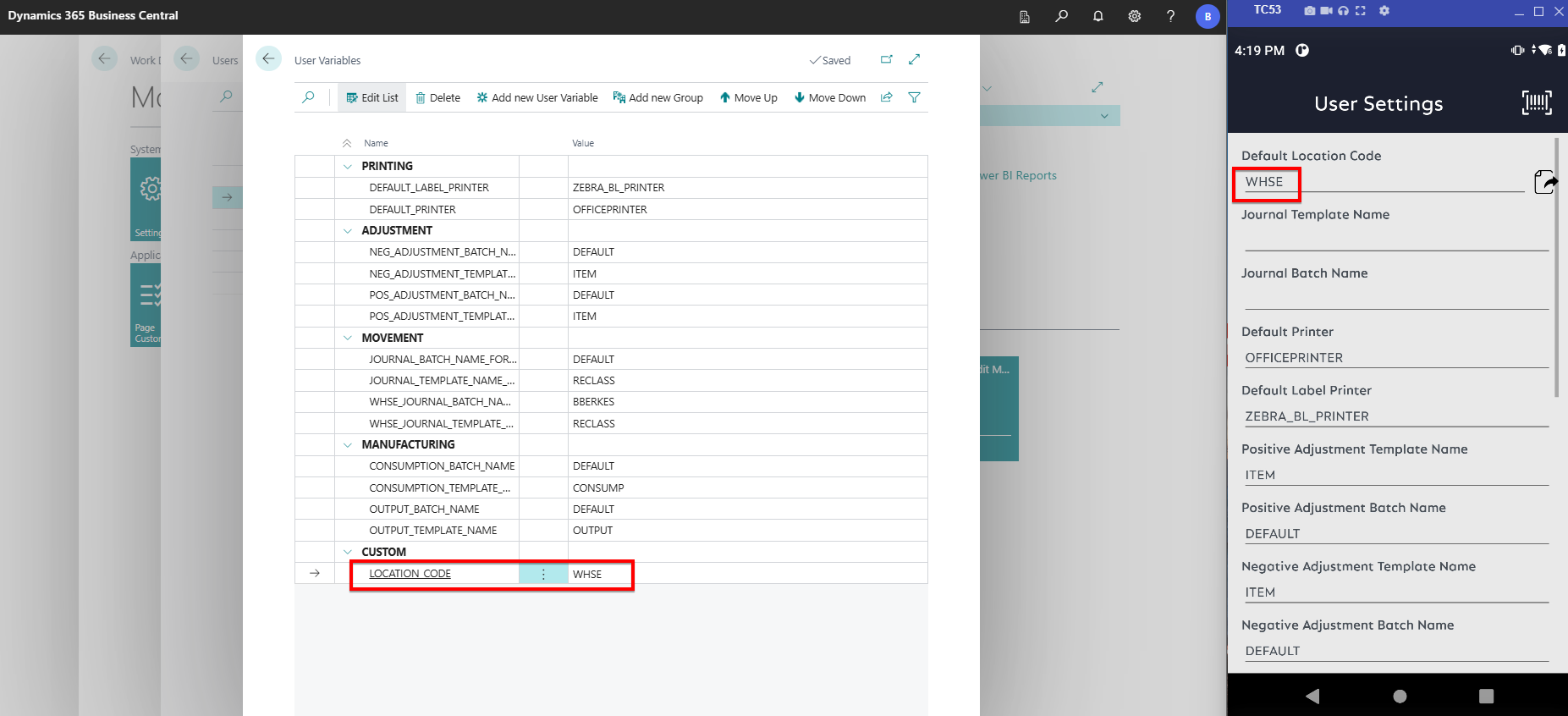User Settings in COSMO Mobile Solution and the Mobile Application 3