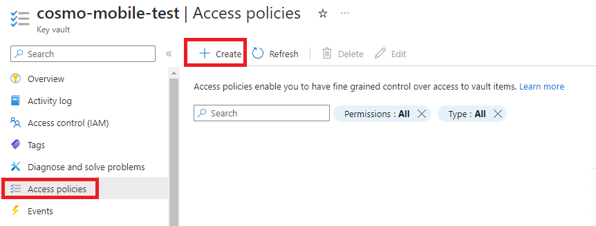 Key Vault Access Policies