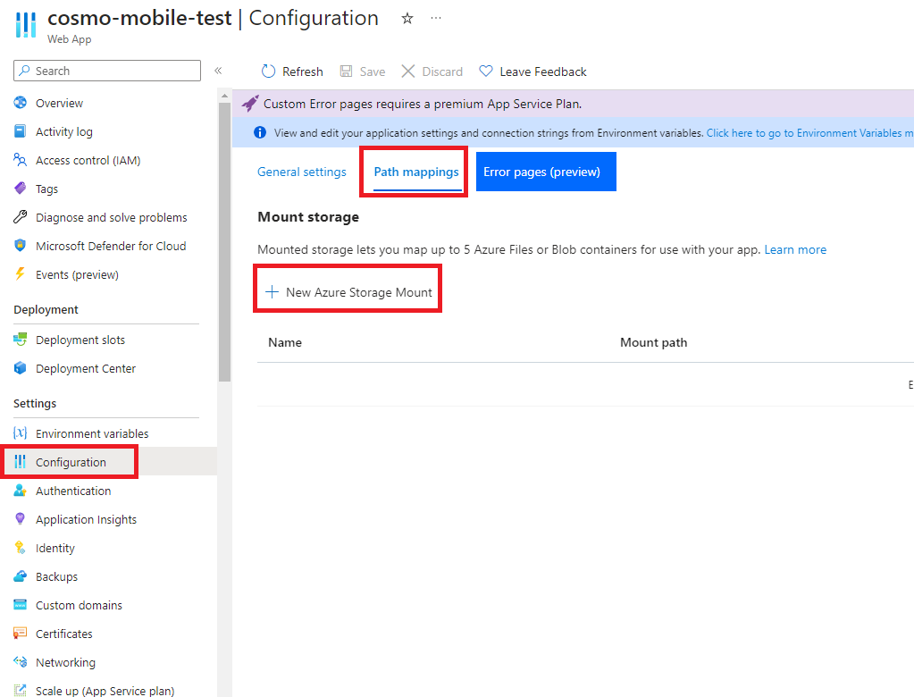 Web App Path Mappings