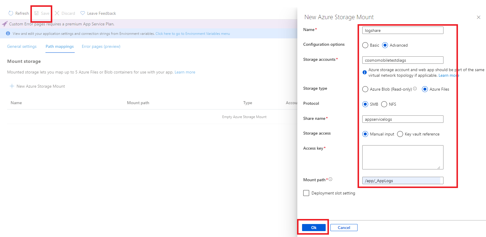 Web App Path Mappings Creation