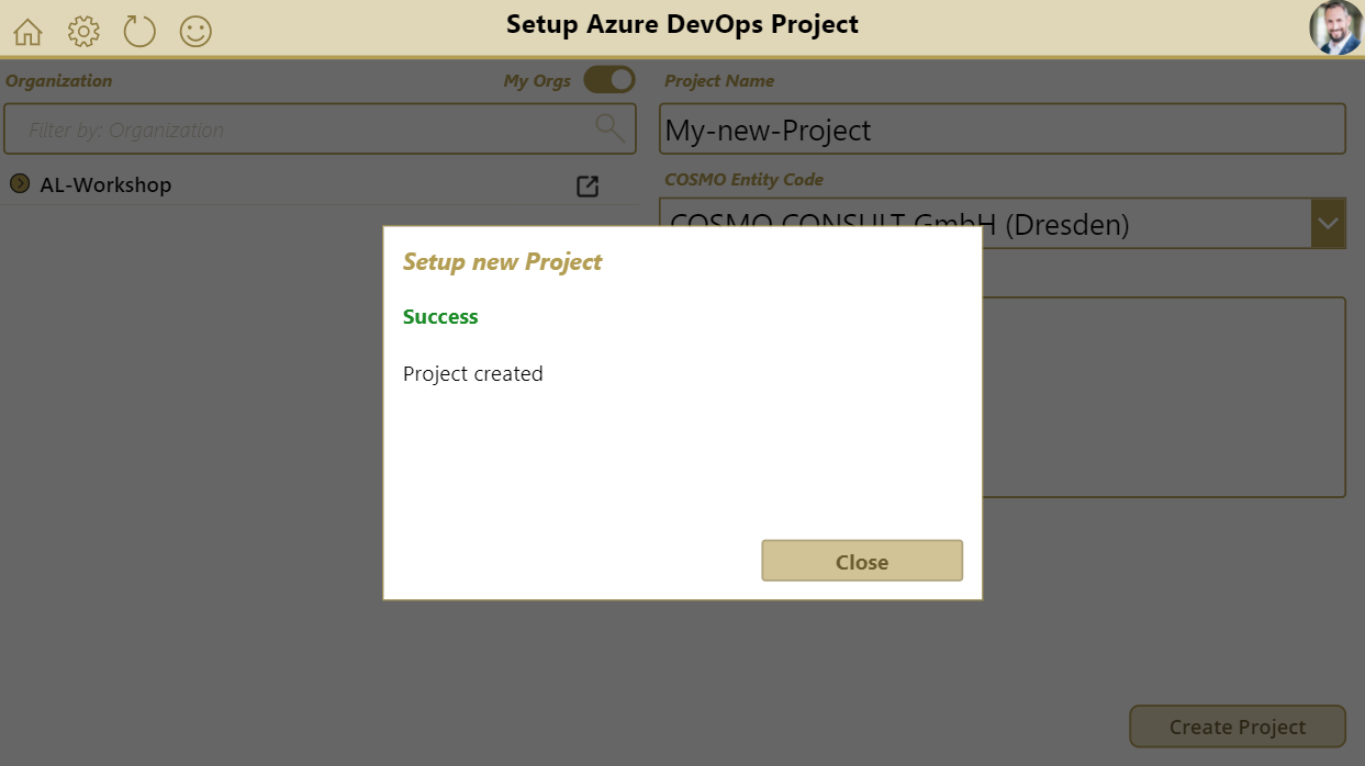 Create Project Result